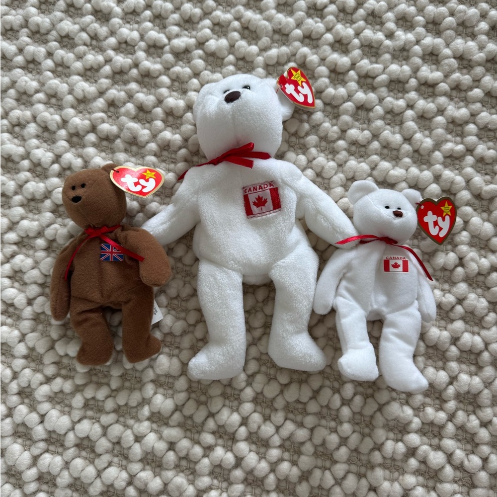 Set of 3 90’s Beanie Babies